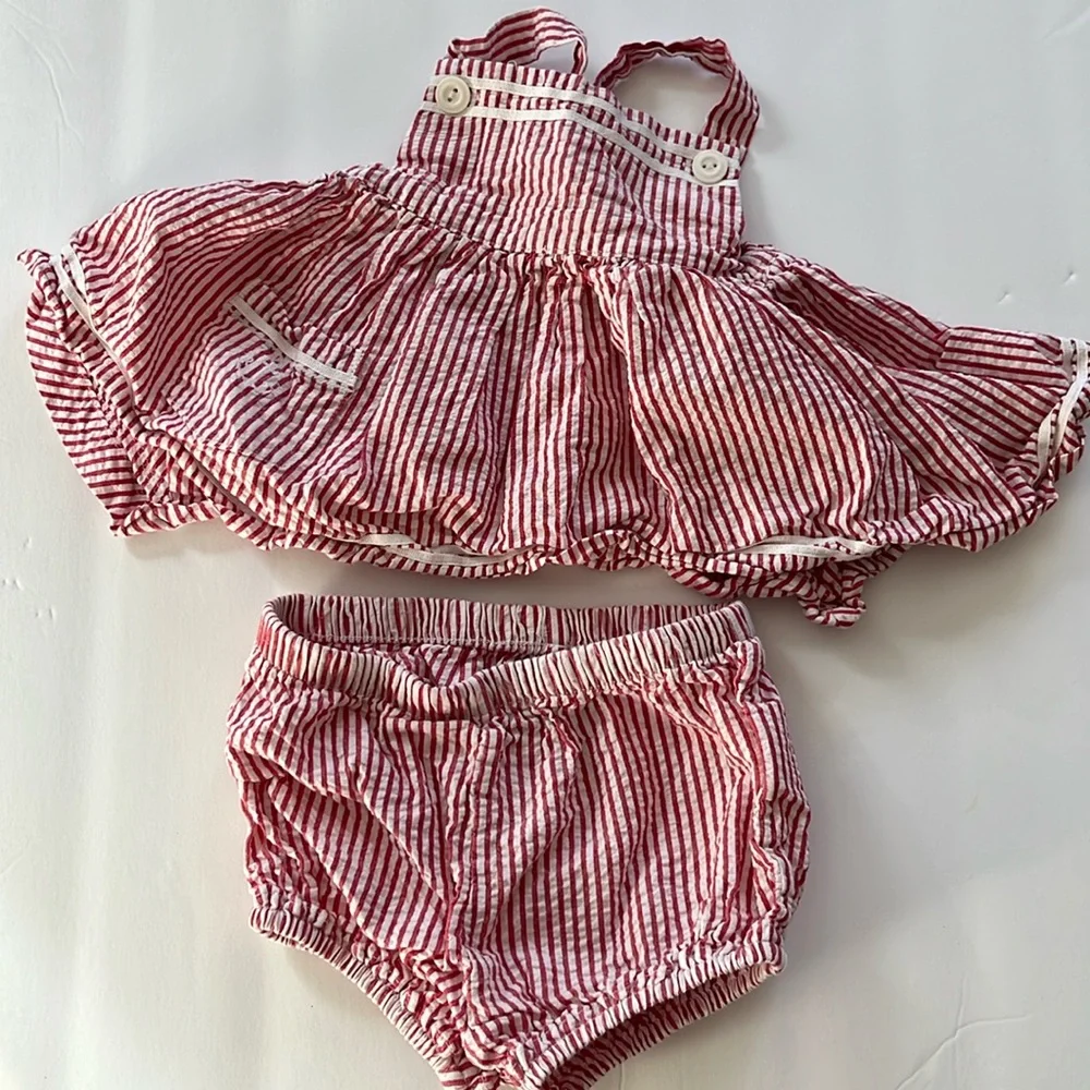 Ralph Lauren Overalls Dress With Bottoms Baby Girl, Nine Months